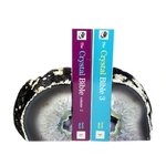 Agate Bookends ~14cm  Natural Grey