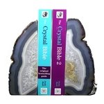 Agate Bookends ~15cm  Natural Grey