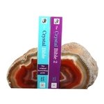Agate Bookends ~16.5cm  Natural Brown/Red