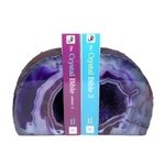 Agate Bookends ~16cm  Purple