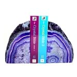 Agate Bookends ~18cm  Purple