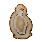 Agate Slice - Banded brown with crystal centre ~ 210mm