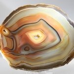 Agate Slice - Natural/Grey  ~130mm