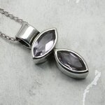 Amethyst 925 Silver Pendant ~18mm