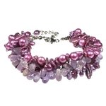 Amethyst & Freshwater Pearl Bracelet with Clasp