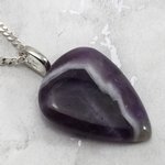 Amethyst Gemstone Pendant  ~31mm