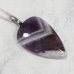 Amethyst Gemstone Pendant  ~32mm