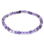 Amethyst 4mm Mini Bead Bracelet