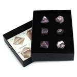 Amethyst Six Piece Platonic Solids Crystal Set