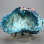 Aqua Aura Quartz Geode ~95x60mm