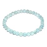 Aquamarine 6mm Round Bead Bracelet