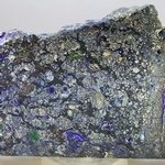 Azurite & Malachite Polished Slice ~98mm