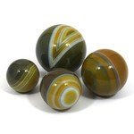 Banded Agate Sphere ~Golden Green