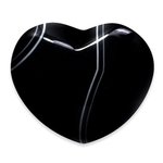 Banded Black Agate Heart ~45mm