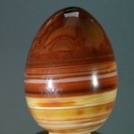 BEAUTIFUL Banded Carnelian Crystal Egg ~48mm