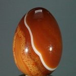 Banded Carnelian Crystal Egg ~49mm