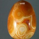 BEAUTIFUL Banded Carnelian Crystal Egg ~49mm