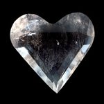 Beautiful Quartz Faceted Polished Heart ~50mm