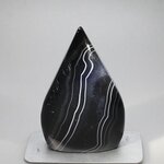 Black Agate Crystal Flame ~82x53mm