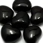 Black Obsidian Crystal Heart ~45mm