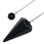 Black Obsidian Crystal Pendulum