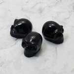 Black Obsidian Crystal Skull ~3cm