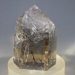 Black Rutile Smoky Quartz Polished Point ~37 x 25mm