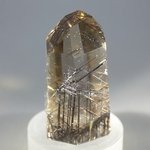 Black Rutile Smoky Quartz Polished Point ~4.5 x 2.5cm