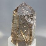 Black Rutile Smoky Quartz Polished Point ~5 x 3 cm