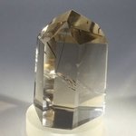 Black Rutile Smoky Quartz Polished Point ~50 x 30mm