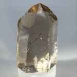 Black Rutile Smoky Quartz Polished Point ~6 x 3.5cm