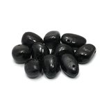 Black Tourmaline Drilled Tumble Stone