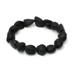 Black Tourmaline Unpolished Nugget Bracelet