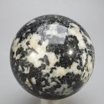 Black Tourmaline with White Quartz Crystal Sphere ~64mm