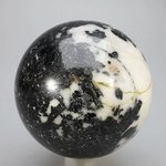 Black Tourmaline with White Quartz Crystal Sphere ~65mm