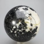 Black Tourmaline with White Quartz Crystal Sphere ~65mm