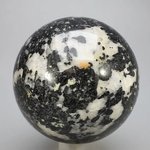 Black Tourmaline with White Quartz Crystal Sphere ~66mm