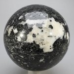 Black Tourmaline with White Quartz Crystal Sphere ~69mm