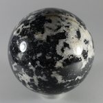 GORGEOUS Black Tourmaline with White Quartz Crystal Sphere ~8cm