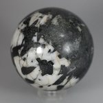 Black Tourmaline with White Quartz Sphere ~7cm