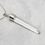 Blades of Light Quart Point Healing Crystal 925 Silver Pendant ~43mm
