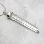 Blades of Light Quart Point Healing Crystal 925 Silver Pendant ~50mm