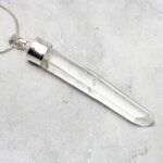 Blades of Light Quart Point Healing Crystal 925 Silver Pendant ~60mm