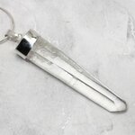 Blades of Light Quart Point Healing Crystal 925 Silver Pendant ~60mm