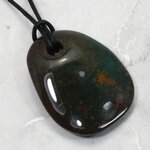 Bloodstone Pendant & Wax Cotton Cord ~42mm
