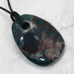 Bloodstone Pendant & Wax Cotton Cord ~43mm