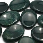 Bloodstone Thumb Stone ~40mm