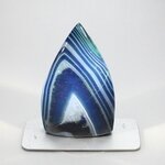 Blue Agate Crystal Flame ~74x46mm