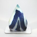 Blue Agate Crystal Flame ~78x52mm