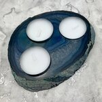 Blue Agate Tealight Candle Holder ~140x107mm